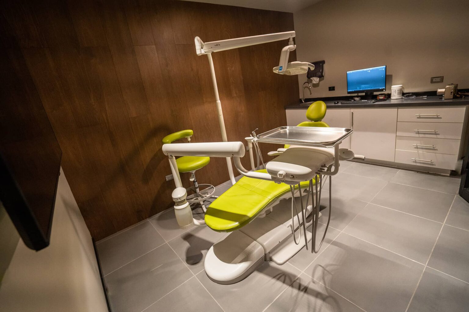 Dental chair in clinic