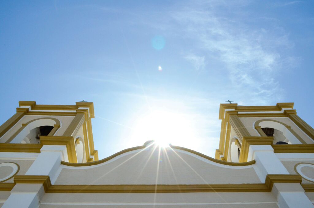 Sunny, blue sky above La Misión de San José del Cabo